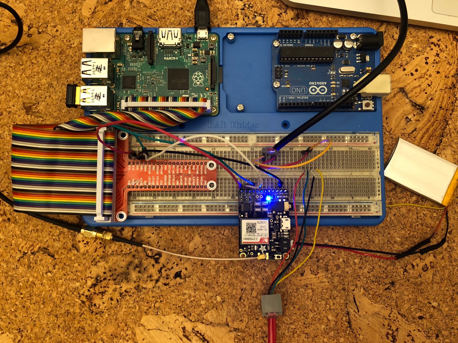 Adafruit’s FONA connected to a Raspberry Pi Adafruit’s FONA connected to a Raspberry Pi